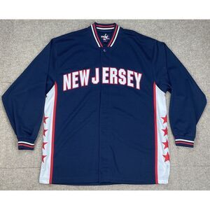 Sport‎ 4 Men's Vintage Rare New Jersey Nets Long Sleeve Warm Up Jacket Size XL